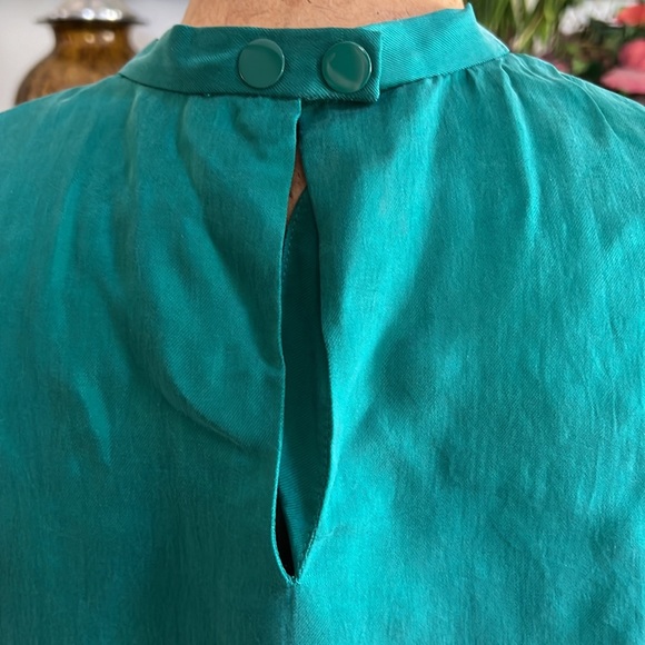 Sandro Emerald Green Ruffled Blouse - Picture 3 of 5